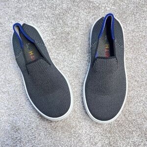 Rothy's Black and Blue Slip-On Loafers